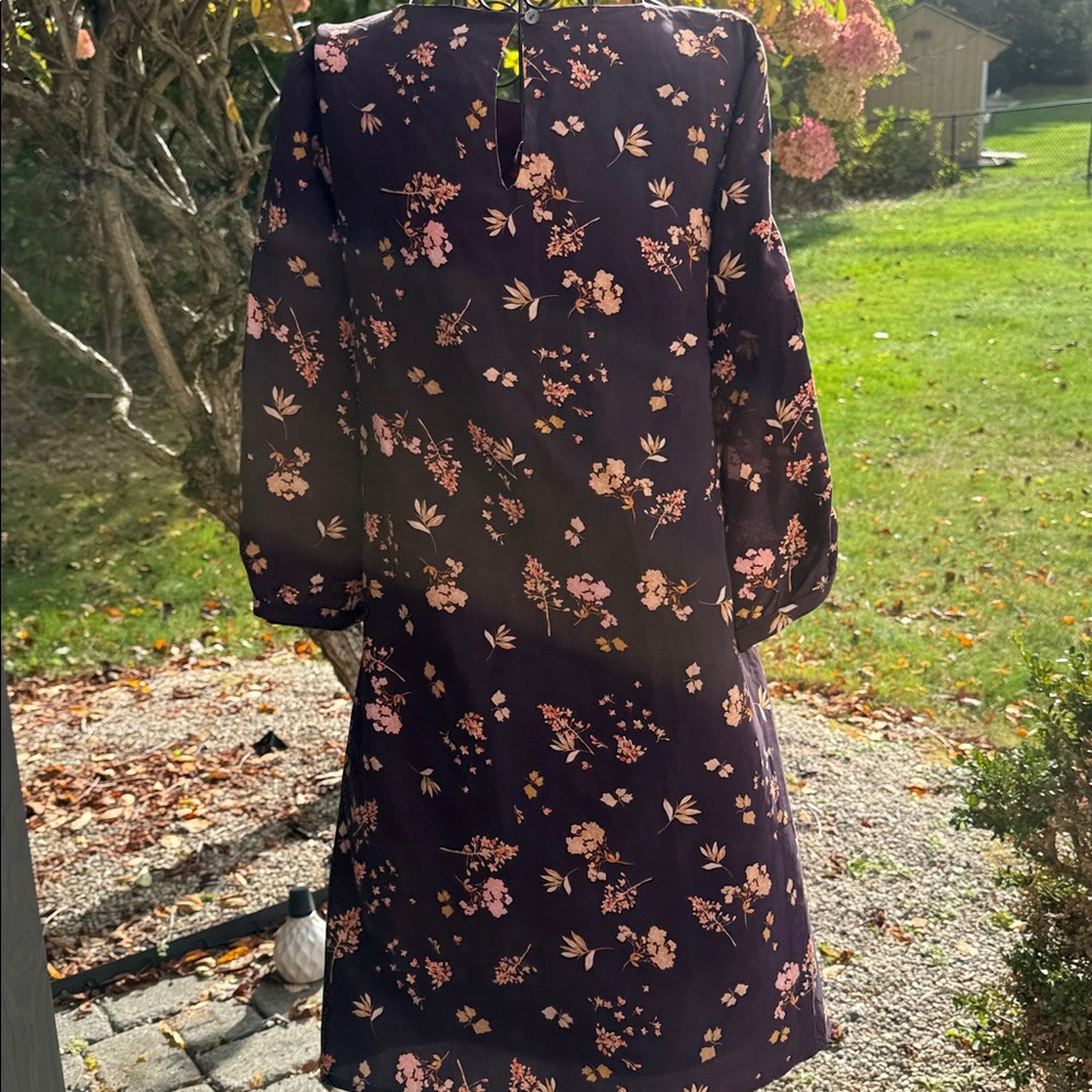 Amour vent three-quarter sleeve floral silk dress - Picture 3 of 8